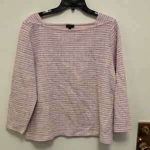 Talbots Light Pink and Blue Striped Knit